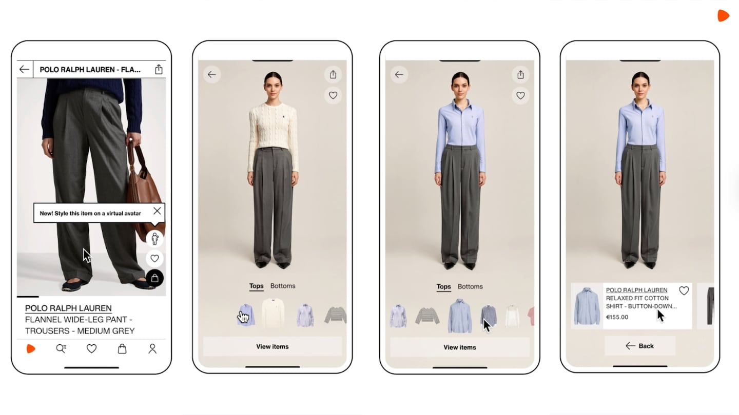 An image of Zalando's virtual try-on experience
