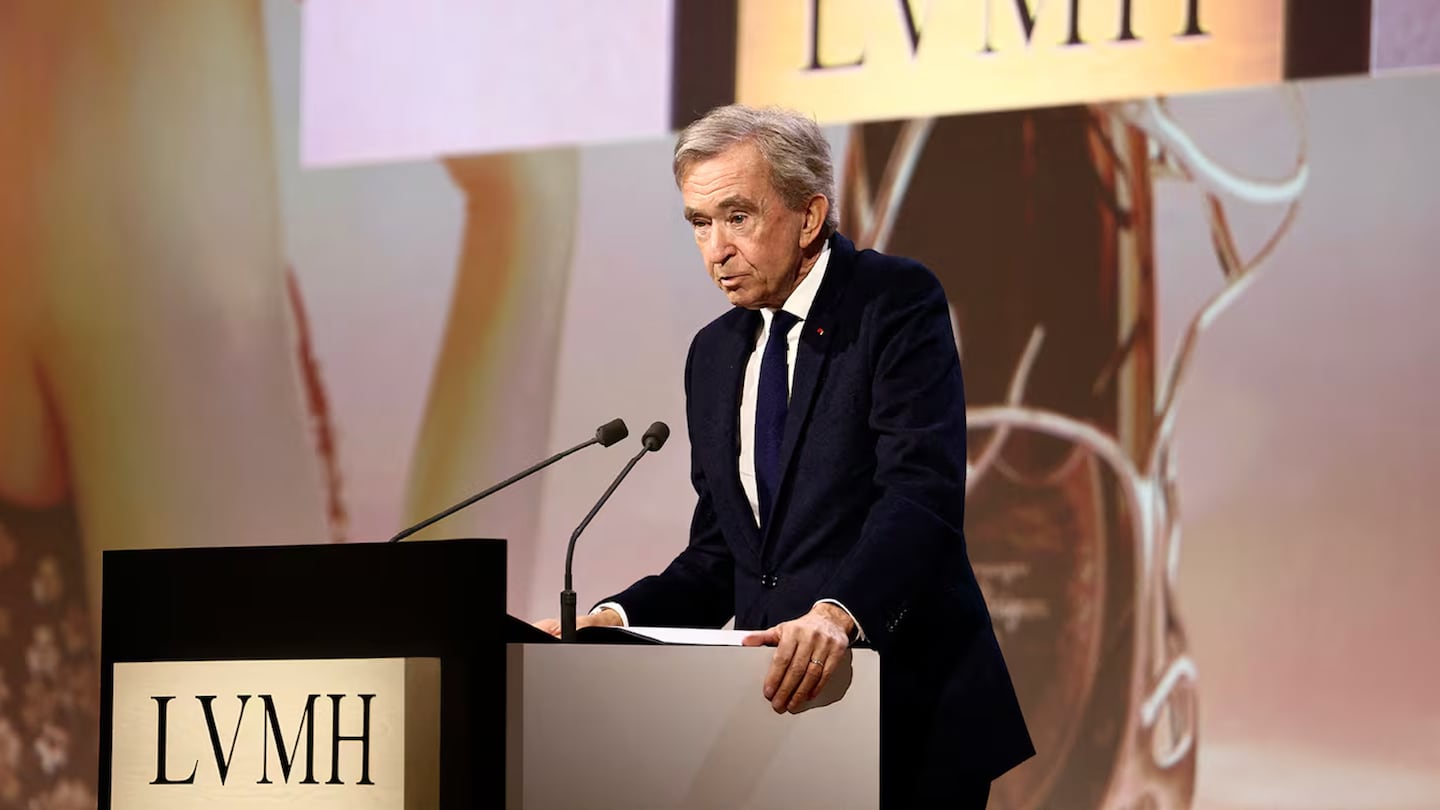 Bernard Arnault during the company's annual general meeting in Paris.