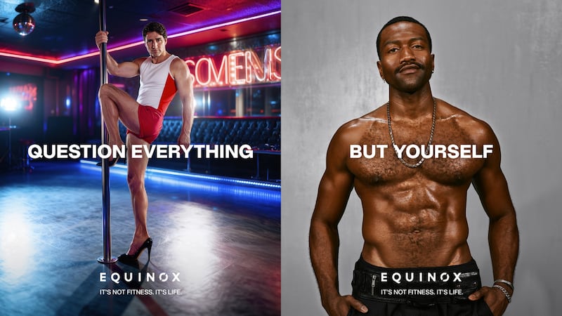 Equinox's January 2026 campaign used provocative AI-generated imagery alongside real photos to underscore the importance of humanity in the AI era.