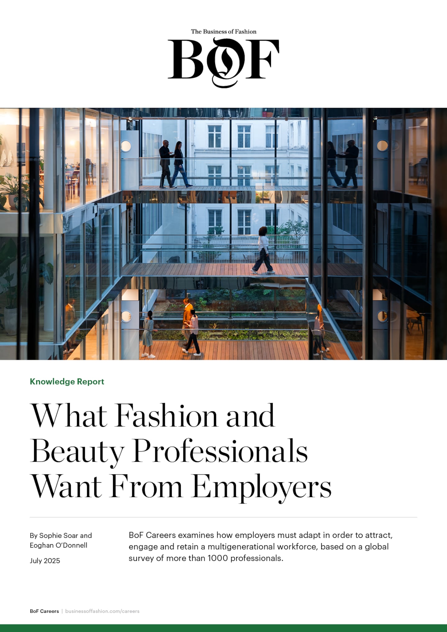 Cover of the BoF Careers Knowledge Report "What Fashion and Beauty Professionals Want From Employers"