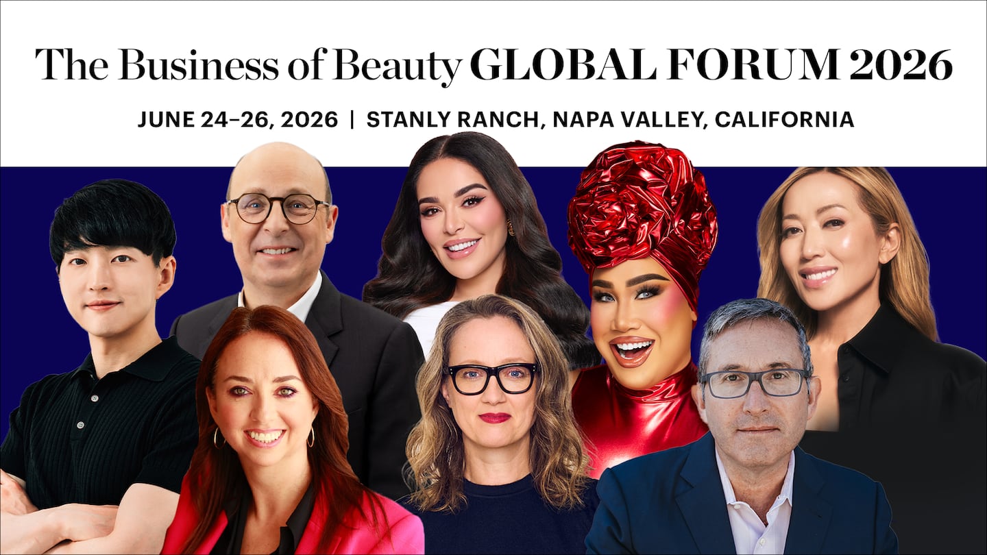 Collage of headshots of the First Speakers Announced for The Business of Beauty Global Forum 2026